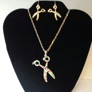 Necklace and earrings