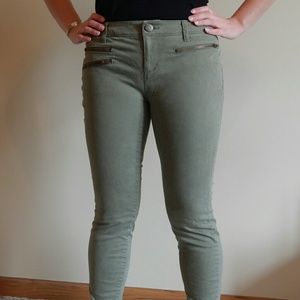 Green denim jeans