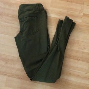 Olive green jeggings