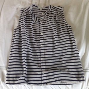 J. Crew striped button down tank top