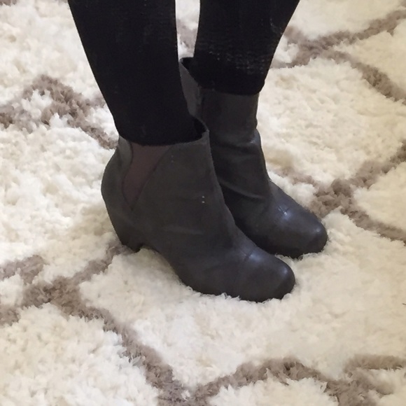 Gray booties