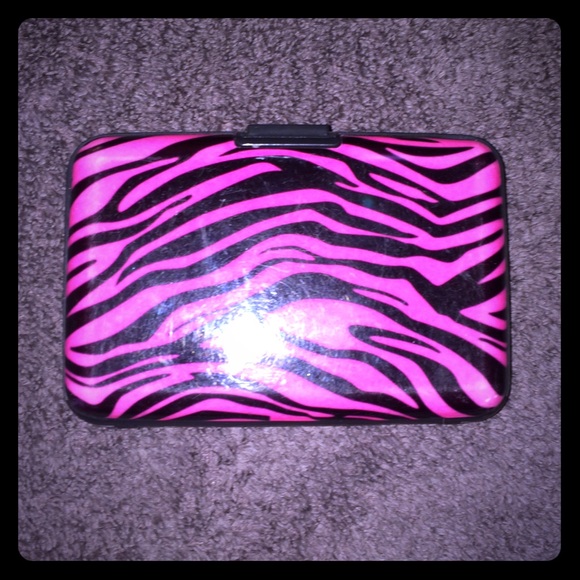 Pink Zebra Card Case