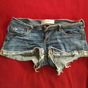 Hollister, distressed, denim shorts