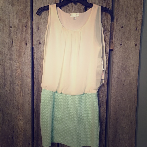 Cream and Mint Dress