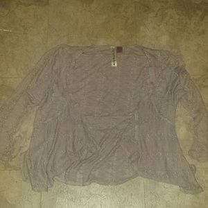 Brown eyeshadow cardigan