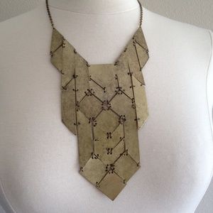 Geometric Brass Necklace