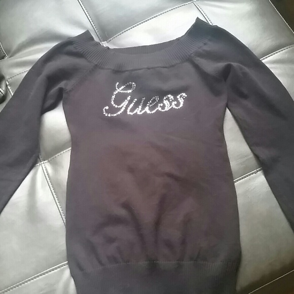 💲FINAL MARKDOWN💲Black Guess Boatneck Sweater