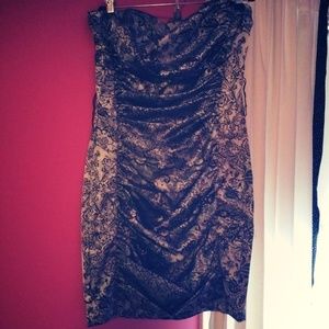 Silver and black dress 96% polyester size 3