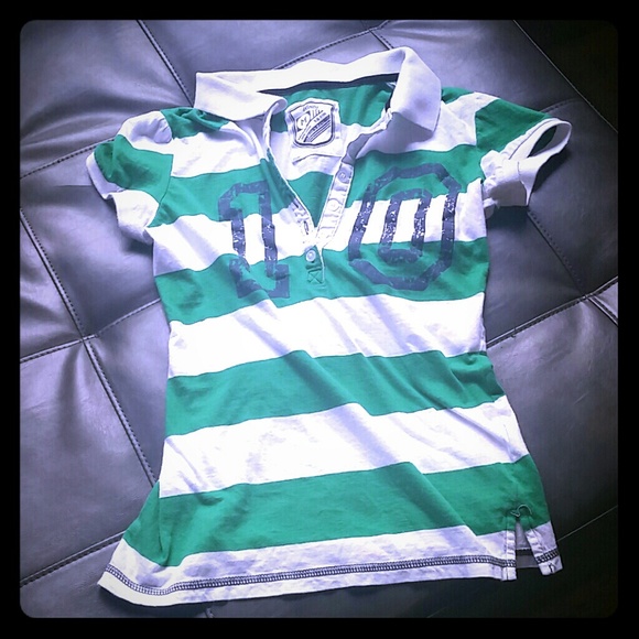 Striped Polo Top