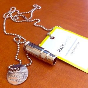 Half United Silver Necklace New With Tags