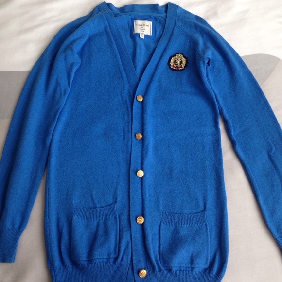 Forever 21 Long Blue Cardigan