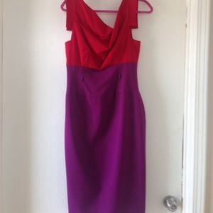 Black halo like new dress pink and red knee length