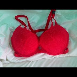 ⚡️FLASH SALE⚡️Red Lace Strappy Push-up Bra 32DD