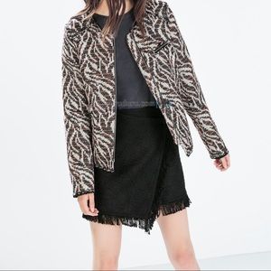 Zara Jacquard Miniskirt Black