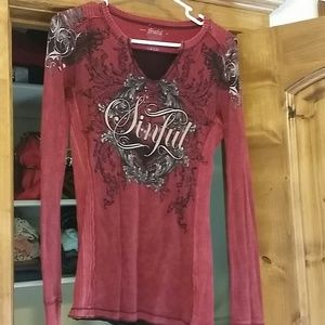 Sinful bling long sleeve top