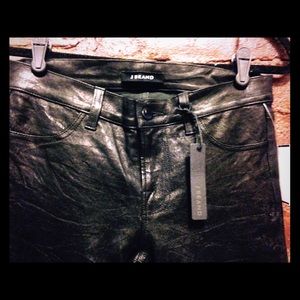 Never worn: J Brand Leather Leggings