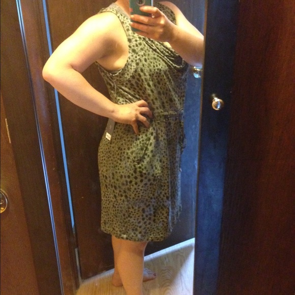 Brand New Green printed dress with pockets