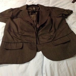 Pinstriped short pant suit with Jacket