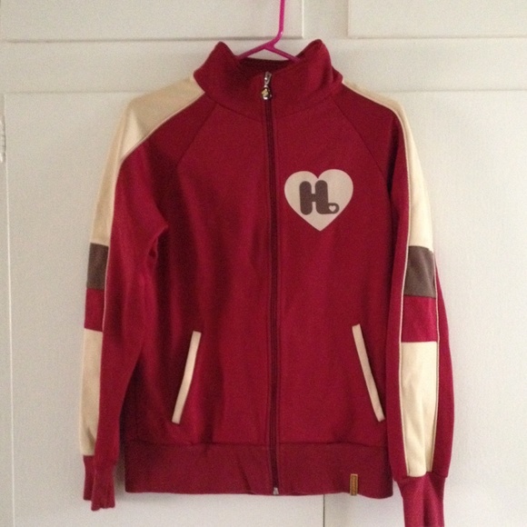 Harajuku Lovers Red Track Jacket Size Large