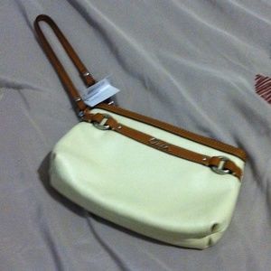 Genuine leather coach wristlet