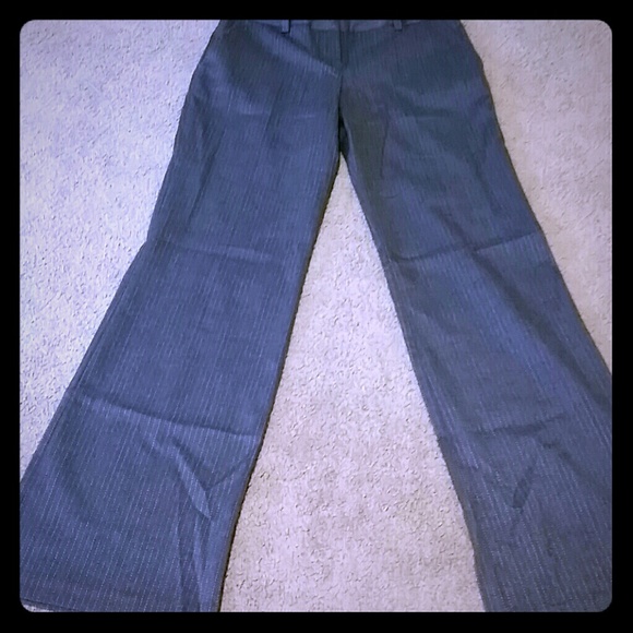 Gray Pinstripe Dress Pants