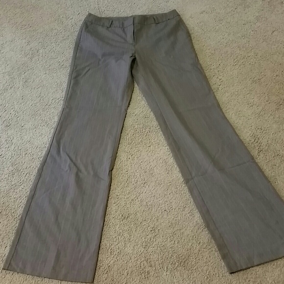 Brown Pinstripe Dress Pants