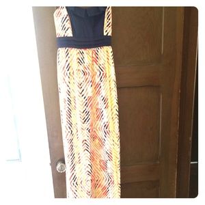 BCBG long striped dress