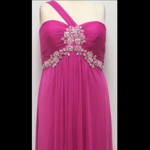 Gorgeous Fuchsia Pink Gown with sparkle! Size 22W