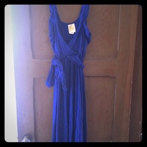 Anthropologie cobalt blue dress