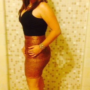 Black and brown dress