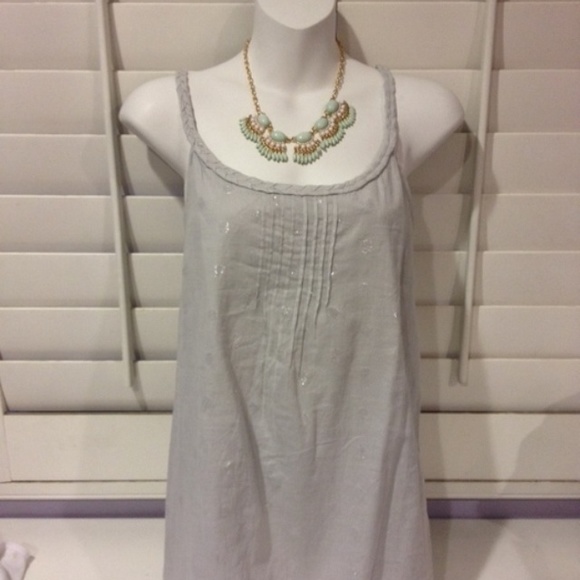 Grey polka dot tank top