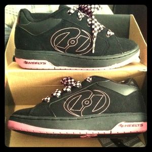 Black & pink HEELYS- Never worn!