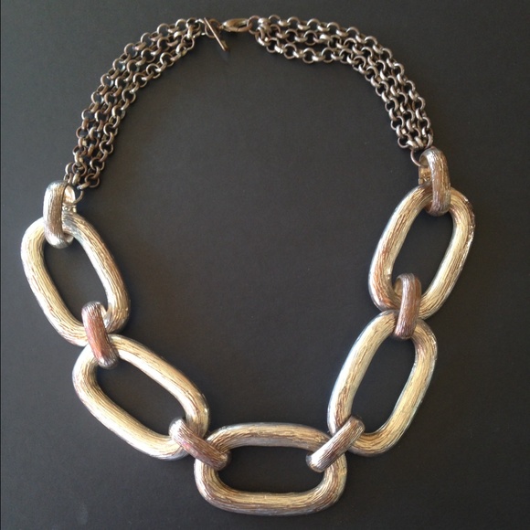 Faux Gold Chain Statement Necklace