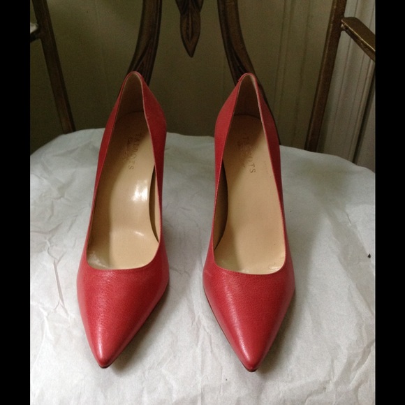 Talbots Baked Coral Leather Heels