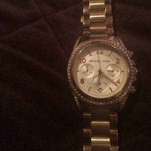 Michael Kors Blair gold tone chronograph watch