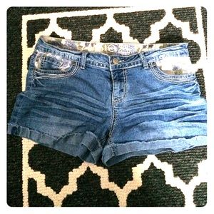 Blue jean shorts