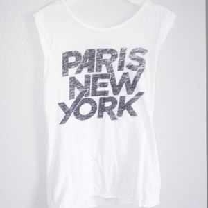 Paris New York muscle tank
