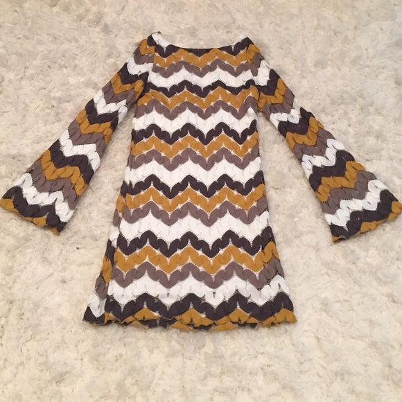 Judith March long sleeve crochet dress
