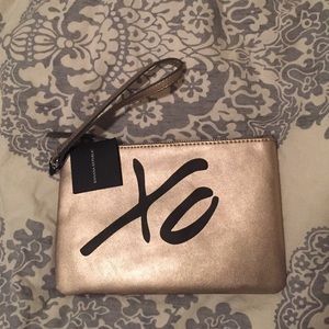 Banana Republic Gold Leather Wristlet