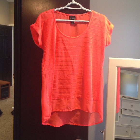 Neon chiffon top