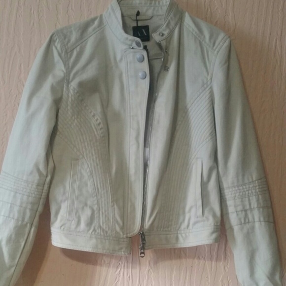 New Armani Exchange Ivory Moto jacket!