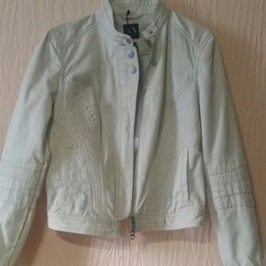 New Armani Exchange Ivory Moto jacket!