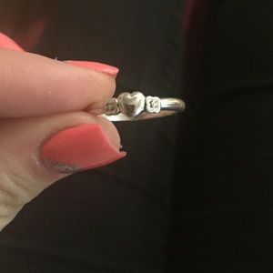 James Avery Heart With Two Flowers Ring