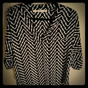 Black and white patterned top