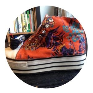 High top graphic platform converse