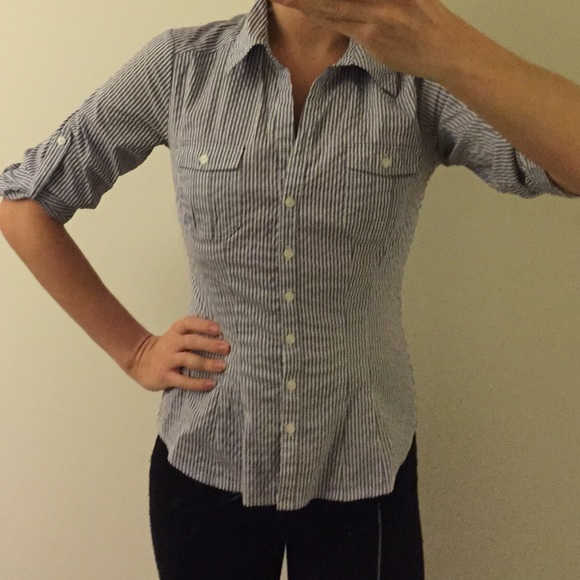 Blue & white striped shirt