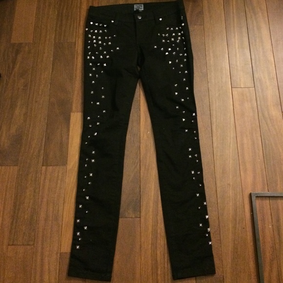 Studded black jeans
