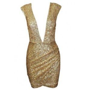 Party dress // Gold /// Sequin