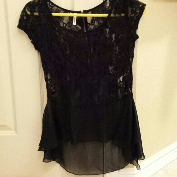 Lace short sleeve top