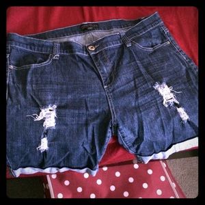 Forever 21 Distressed Denim Shorts